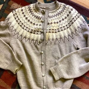 🇳🇴 Vintage Cardigan Nordic/Fair Isle Sz M/LG VNPLVC William Schmidt Norway 🇳🇴